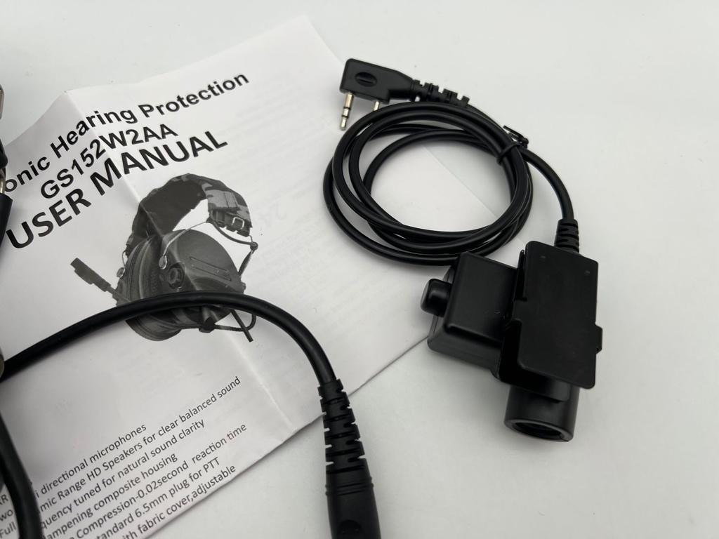 Стрелковые тактические активные наушники ARMY GREEN HQ292 1