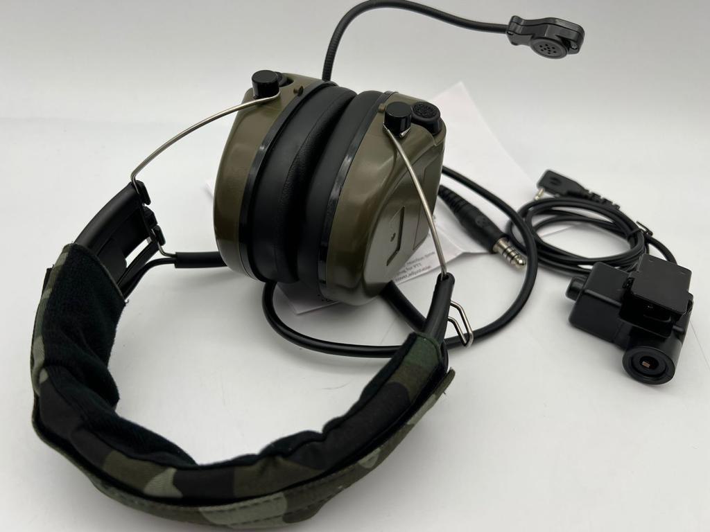 Стрелковые тактические активные наушники ARMY GREEN HQ292 1