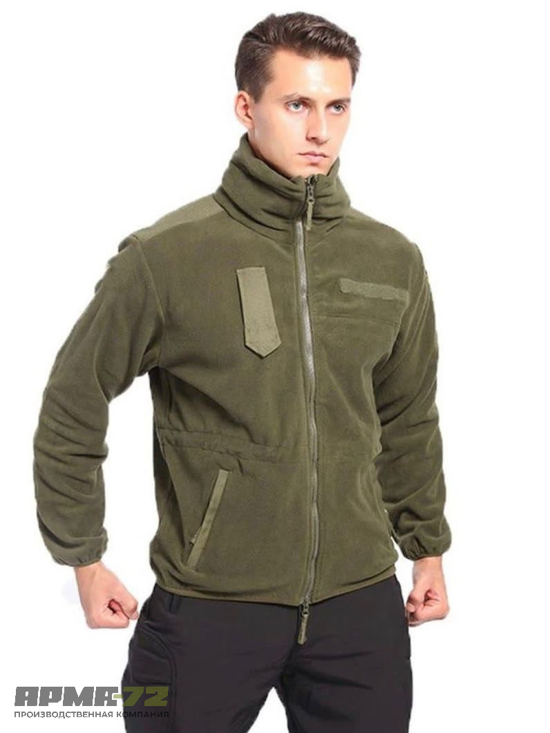 Флисовая военная зимняя кофта толстая