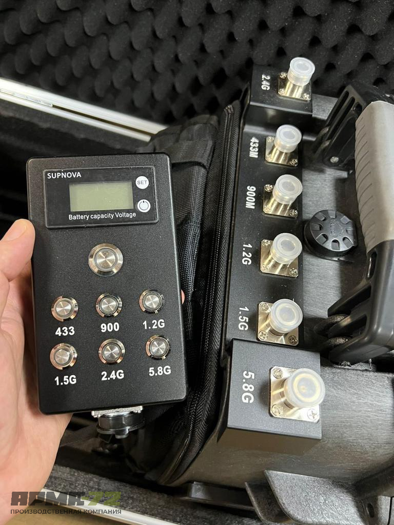 Рюкзак подавитель дронов Гарпия GW6-UAV / 6 каналов, мощность до 310Вт