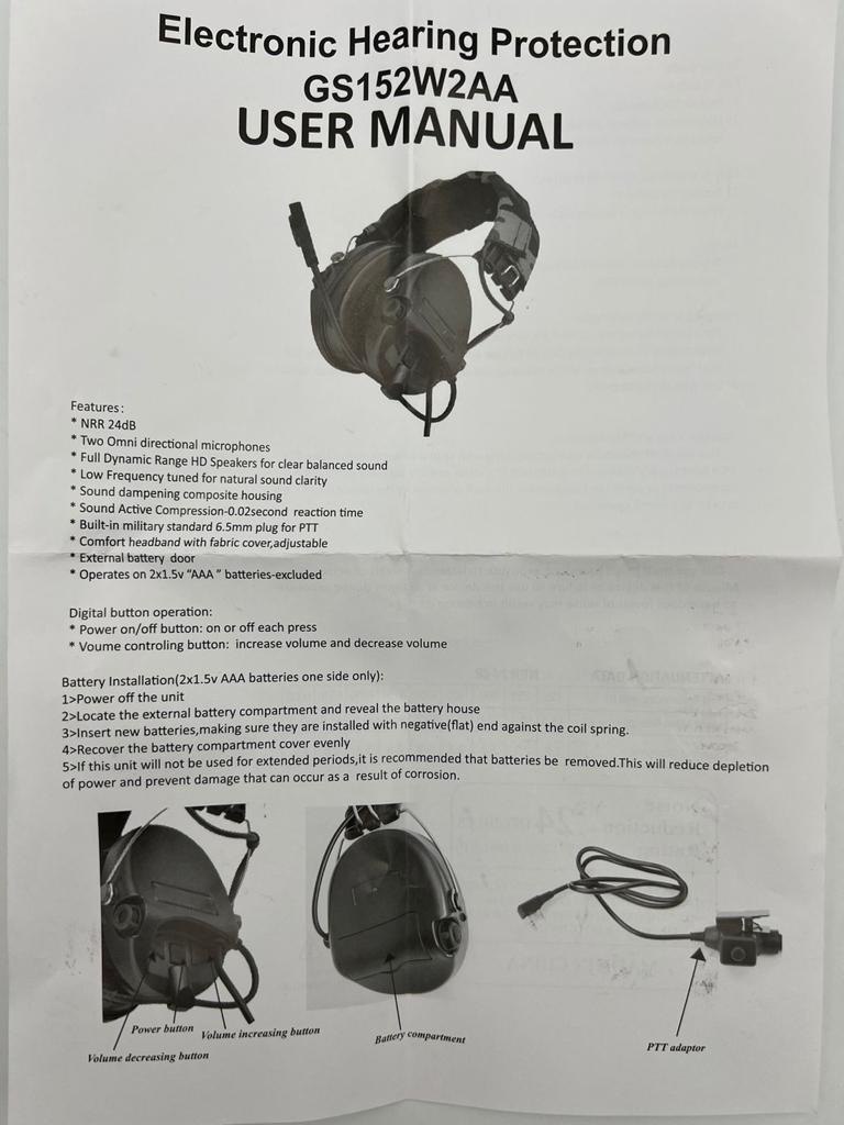 Стрелковые тактические активные наушники ARMY GREEN HQ292 1