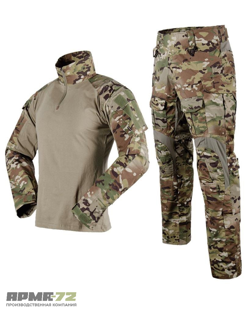 Костюм G3 тактический с наколенниками и налокотниками,мультикам