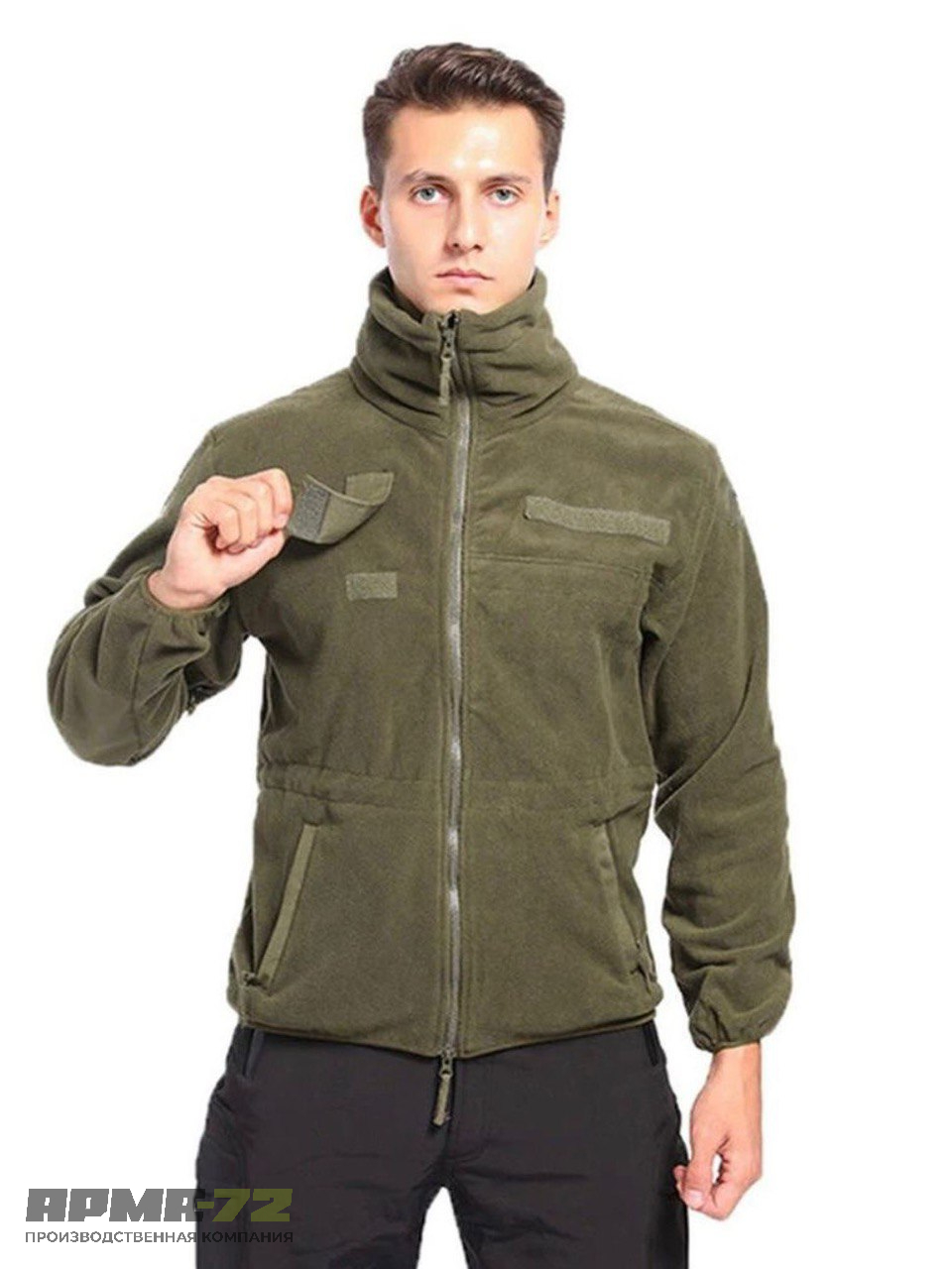 Флисовая военная зимняя кофта толстая