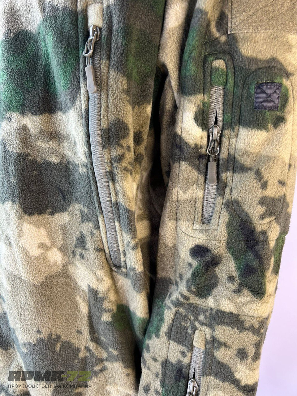 Флисовая военная зимняя кофта толстая «Shark Skin»,мох