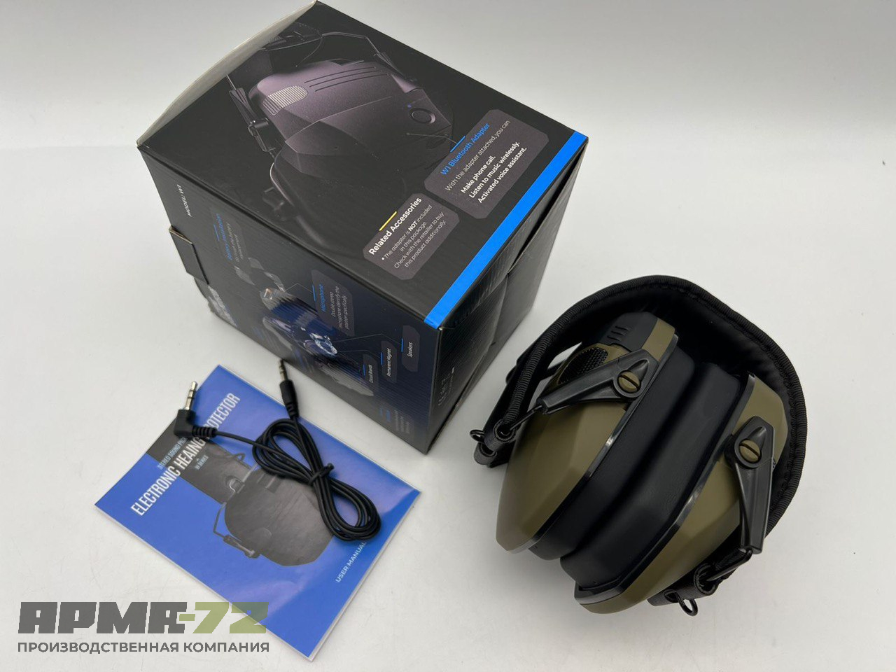 Складные активные наушники для стрельбы “ELECTRONIC HEARING PROTECTOR